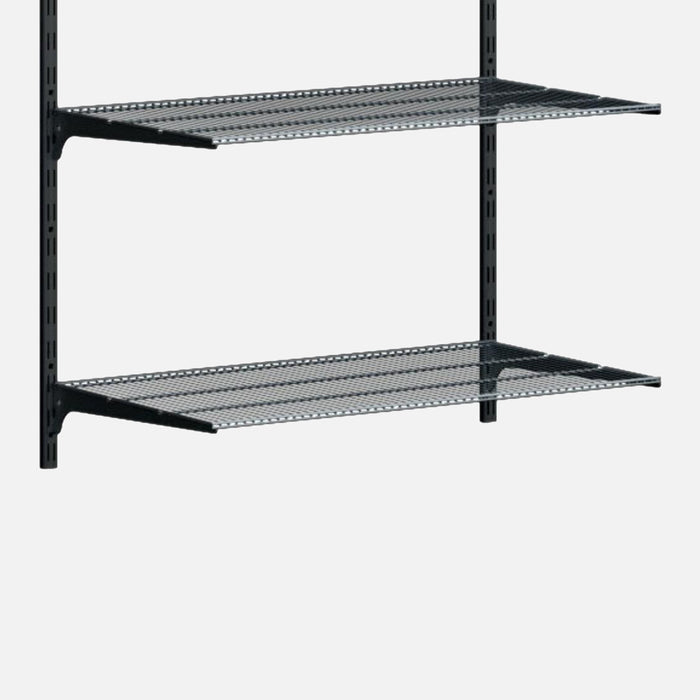 Ventilated 2 Shelves And Brackets Kit Black 995x400x800mm