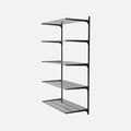Ventilated 5 Shelf And Brackets Kit Black 1495x42x800mm