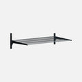 Ventilated Black Shelf And 2 Brackets 50mm Pitch 400mm