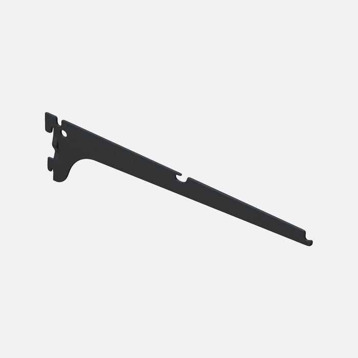 Ventilated Shelf Brackets Black 50mm Pitch 400mm (Pair)