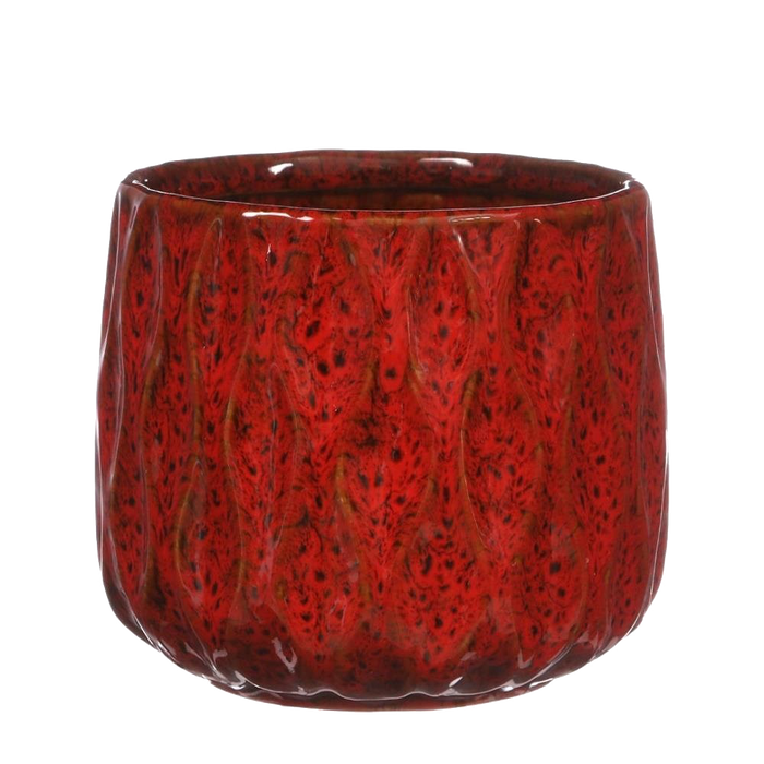 WAVE POT 13.5X11.5CM RED Deventor