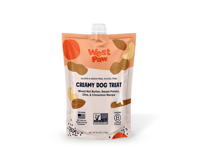 West Paw Nut Butter, Sweet Potato, Chia Seed Creamy Dog Treat
