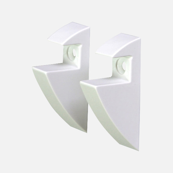 White 19mm Clip Brackets (Pair)