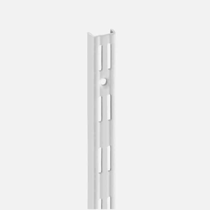 White Double Slot 50mm Pitch Wall Strips 1495mm