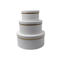 WHITE PAPER BOXES SET OF 3 Deventor