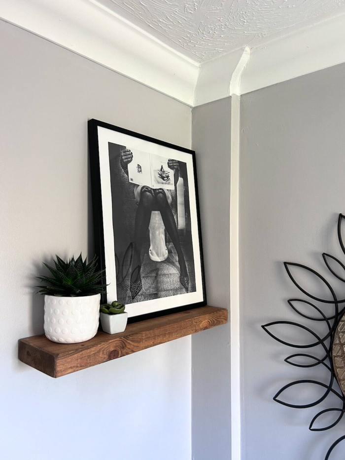 Wooden Chunky Floating Shelf with Floating Brackets